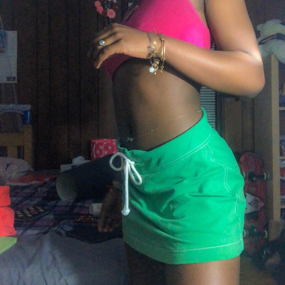 Y2k Green mini skirt
